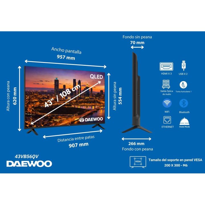 Daewoo 43VB56QV Televisor 43" 4K UHD