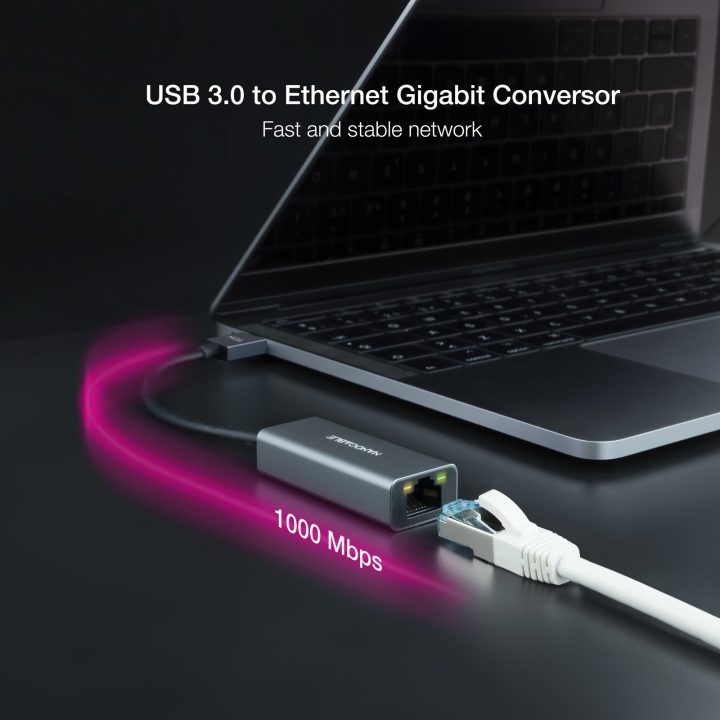 Nanocable Conversor USB 3.0 para Ethernet Gigabit 10/100/1000 Mbps…