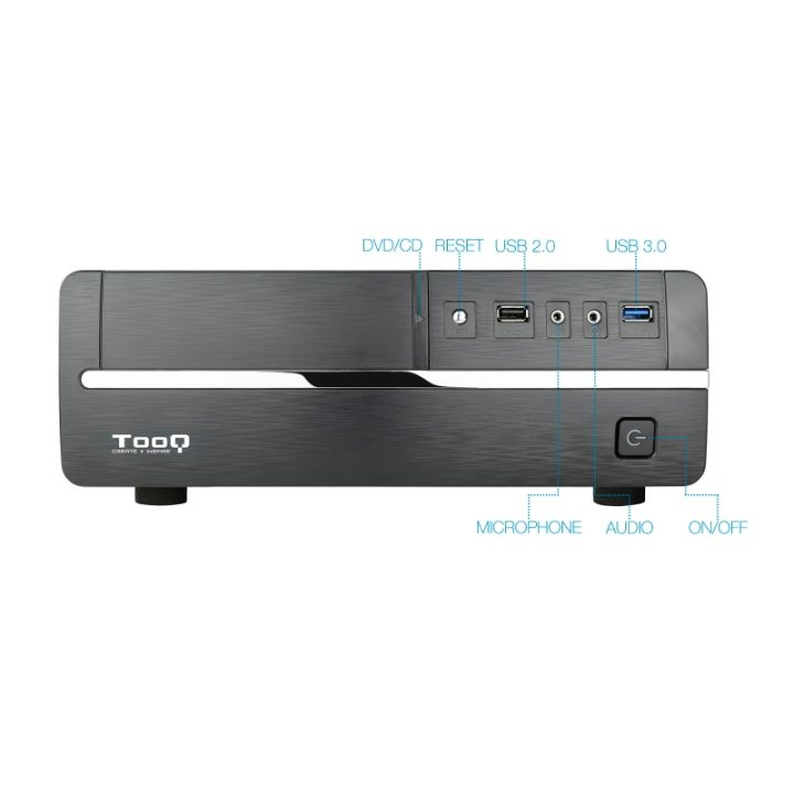 TooQ TQC-3005U3 Desktop Computer Case Black 500 W
