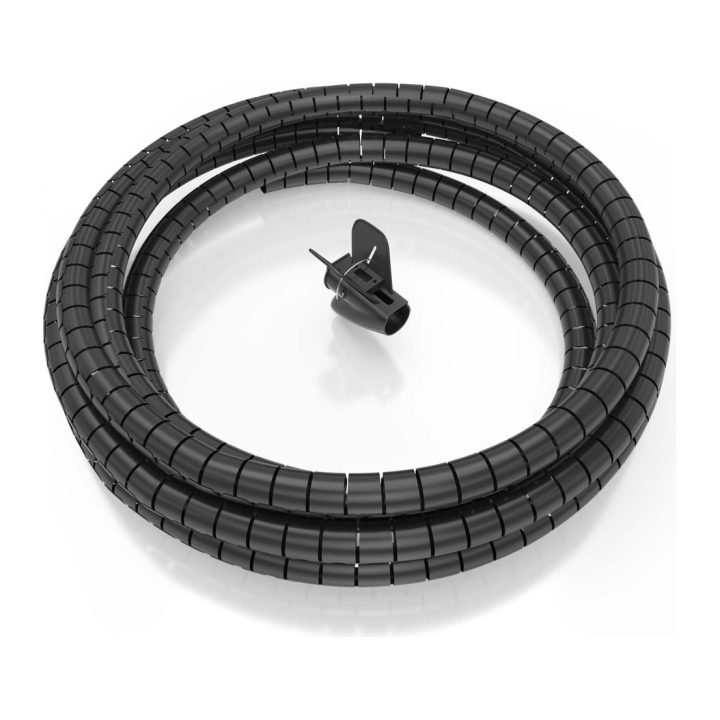 AISENS Spiral Cable Organizer 25mm, Black, 6.0m