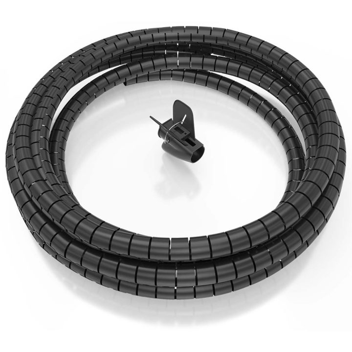 AISENS Spiral Cable Organizer 25mm, Black, 6.0m