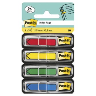Pack 4 dispensadores x 24 marcadores index flecha 11,9x43,2mm colores…