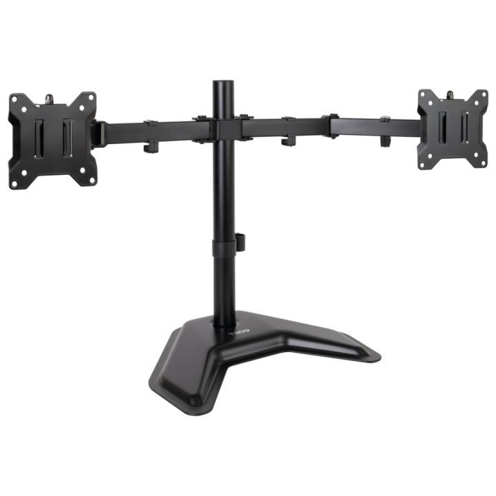 TooQ Suporte de Mesa, Rotativo e Inclinável, para 2 Ecrãs de 17”-32”