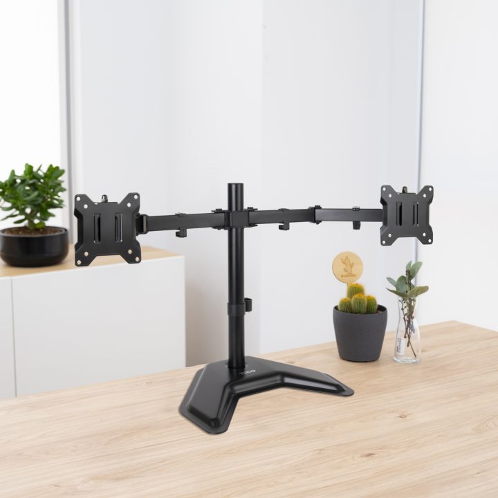 TooQ Soporte de Mesa, Giratorio e Inclinable, para 2 Pantallas de…