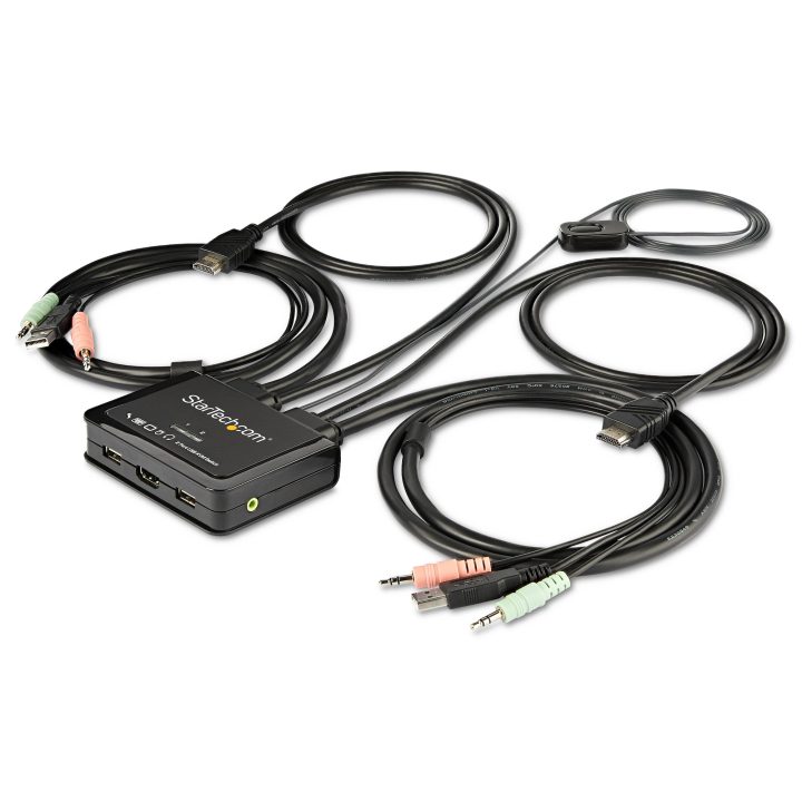 StarTech.com 2-Port HDMI KVM Switch - 4K 60Hz - Ultra HD UHD Compact…