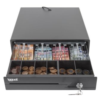 iggual IRON-10 Cash Drawer 38cm 4+6 Black