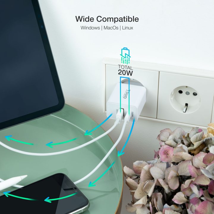 TooQ TQWC-2SC04WT Universal Mobile Device Charger White AC Fast…