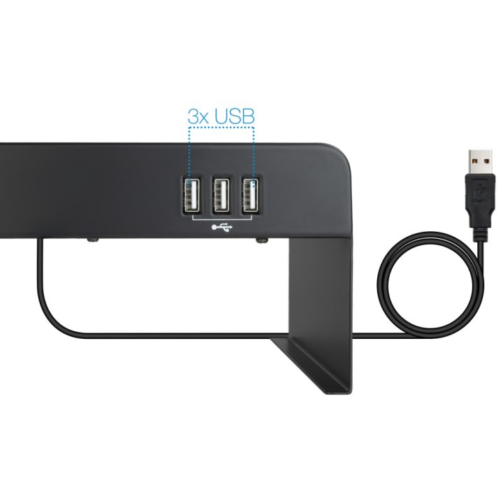 TooQ TQMR0124 soporte para monitor Escritorio Negro