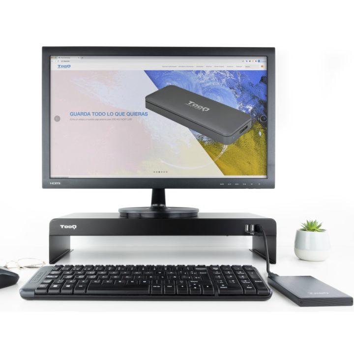 TooQ TQMR0124 suporte para monitor de secretária preto