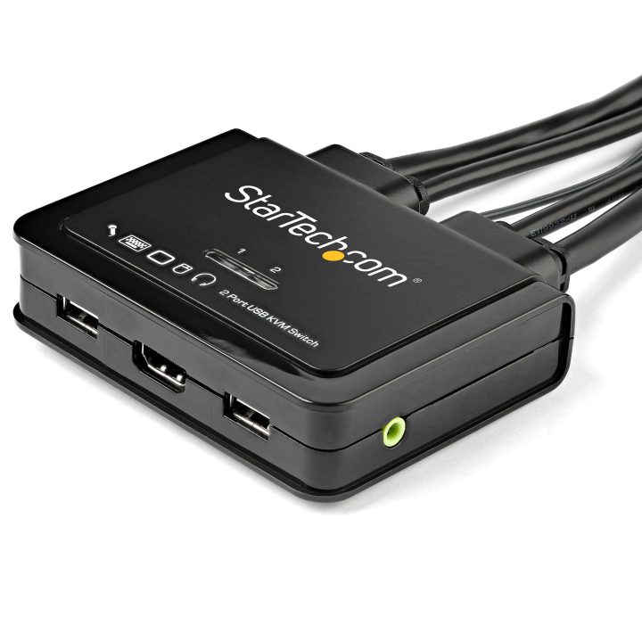 StarTech.com 2-Port HDMI KVM Switch - 4K 60Hz - Ultra HD UHD Compact…