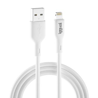 iggual USB-A to Lightning Cable 100 cm White