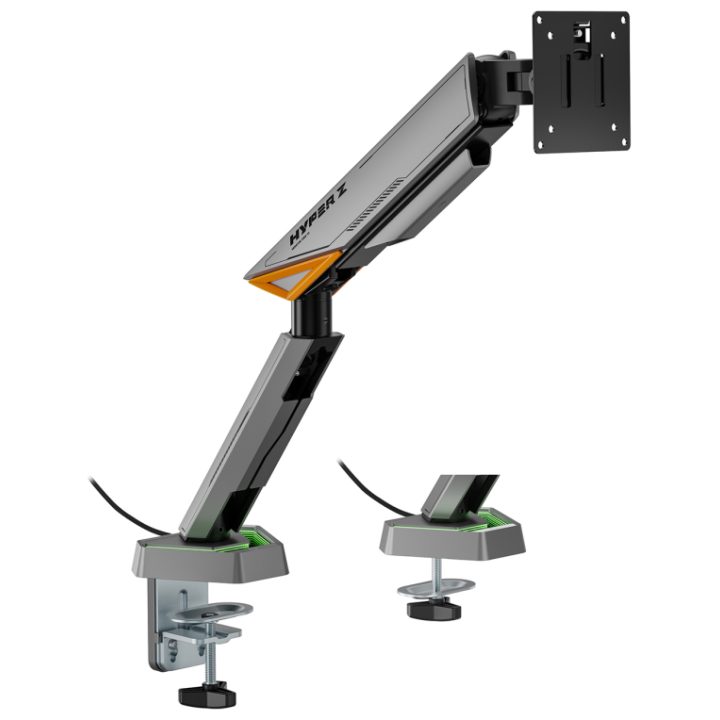 AISENS DT49TSRRGB-347 soporte para monitor 49" Escritorio Negro, Gris