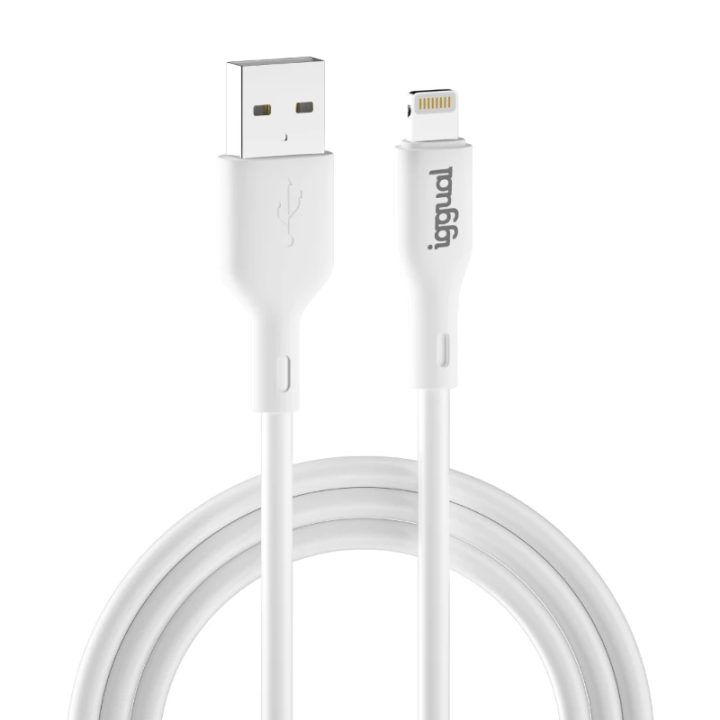 iggual USB-A to Lightning Cable 100 cm White
