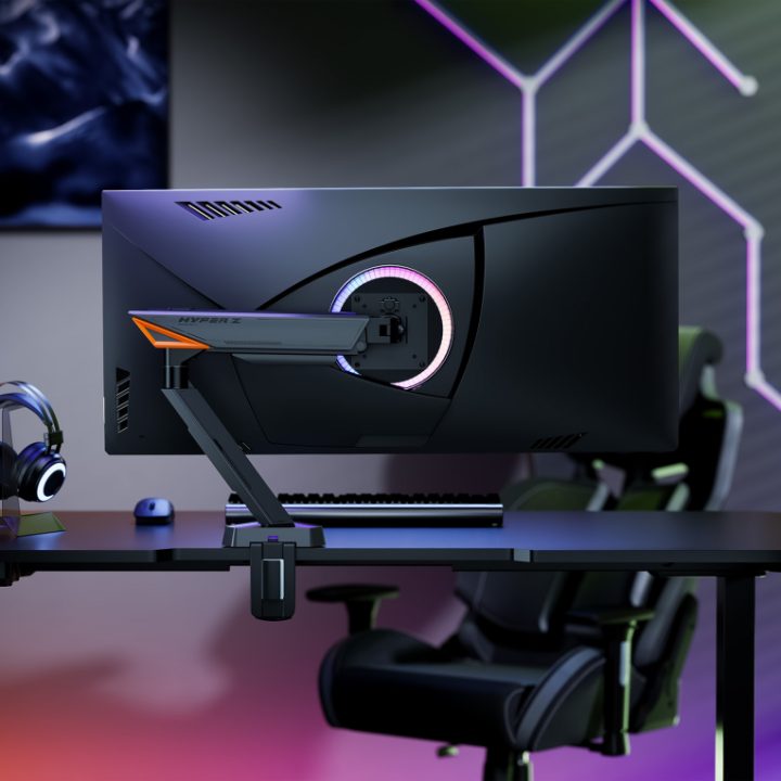 AISENS DT49TSRRGB-347 suporte para monitor 49" de secretária, preto…