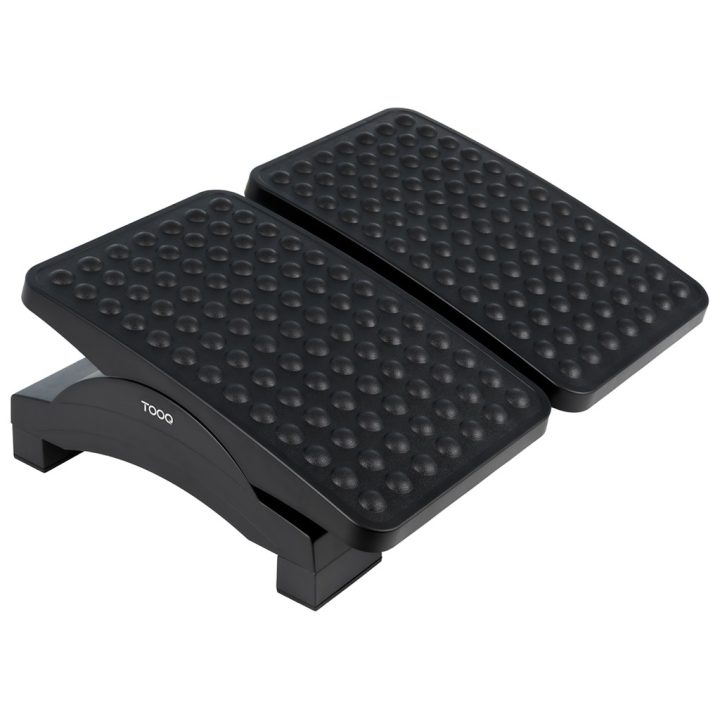 TooQ Adjustable Height and Tilt Footrest, Black