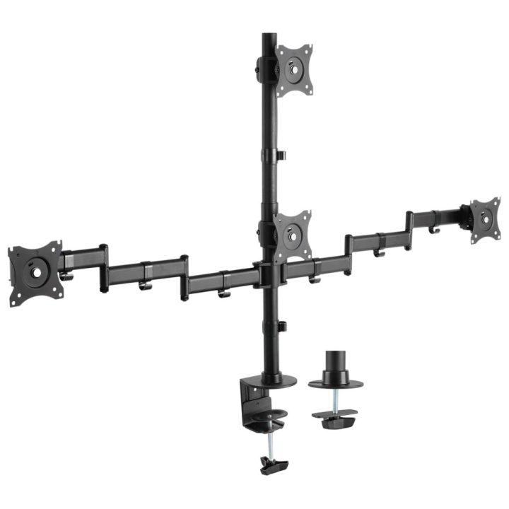 AISENS Eco Rotating and Tilting Desktop Stand for 4 Monitors 8kg (4…