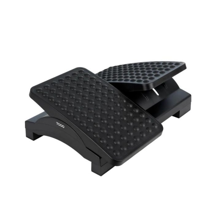 TooQ Adjustable Height and Tilt Footrest, Black