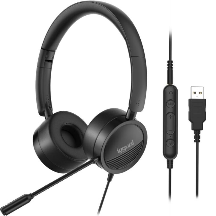 iggual Con Micro Dual Tech auriculares de diadema con cable