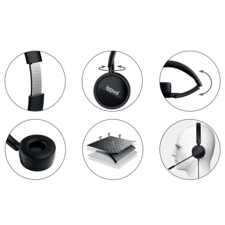 iggual Con Micro Dual Tech wired over-ear headphones