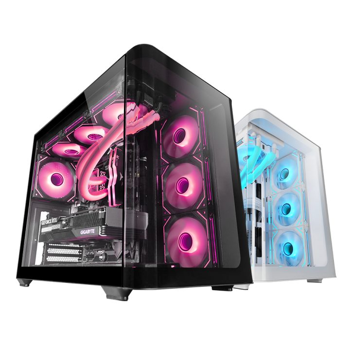 Mars Gaming MC-FUSION, Caixa Gaming ATX, Janela Lateral Completa e…