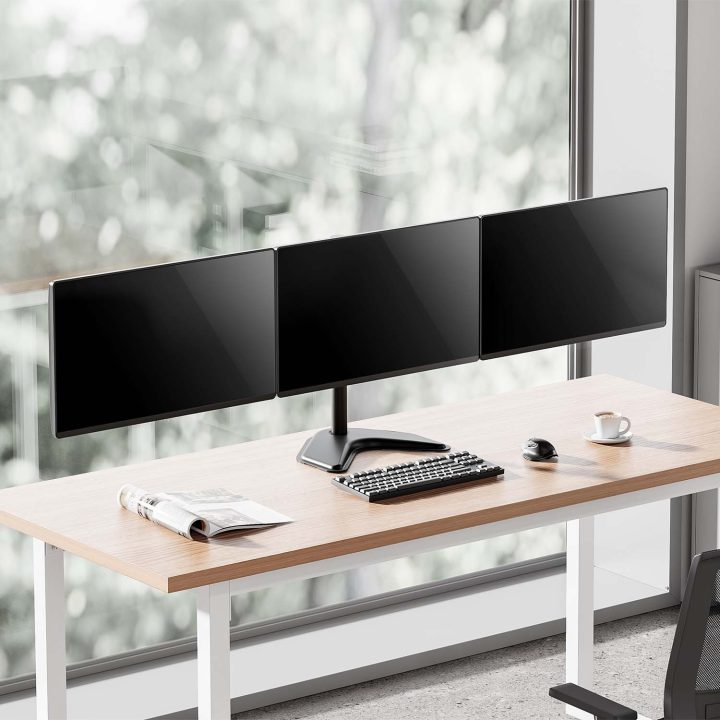 AISENS Soporte de mesa con peana eco giratorio e inclinable para 3…