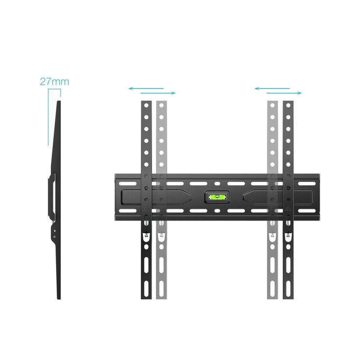 TooQ Fixed Wall Mount for 32"-75" Screens, Black