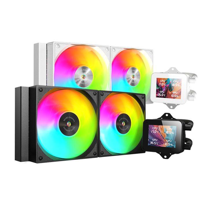 Mars Gaming MLVISION240 PC Cooling System CPU All-in-One Liquid…