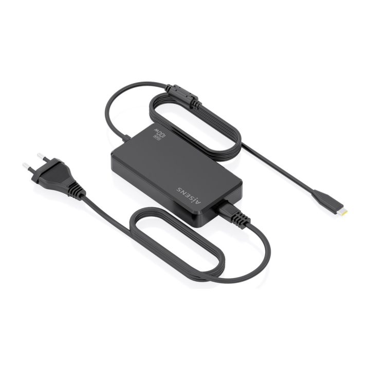 AISENS Desktop GaN Charger 100W PD3.0 1xUSB-C 1.8m, Black