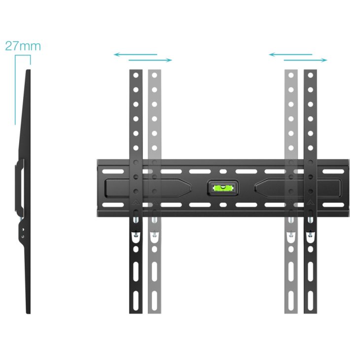 TooQ Fixed Wall Mount for 32"-75" Screens, Black