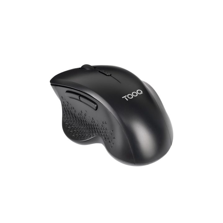 TooQ Ergonomic Wireless Mouse 1600 DPI, 6 Buttons, Black