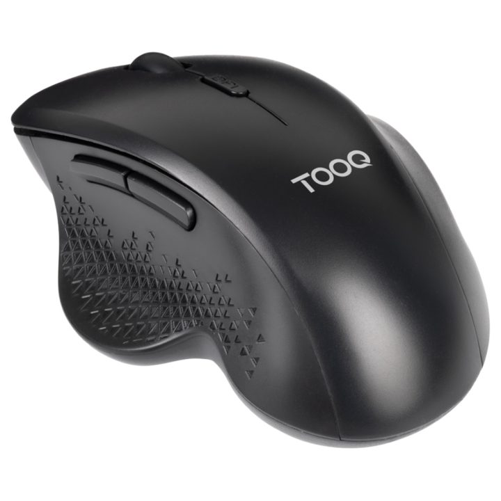 TooQ Rato Sem Fios Ergonómico 1600 DPI, 6 botões, Preto