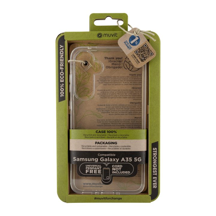Muvit Recycletek Case for Samsung Galaxy A35 5G Transparent…