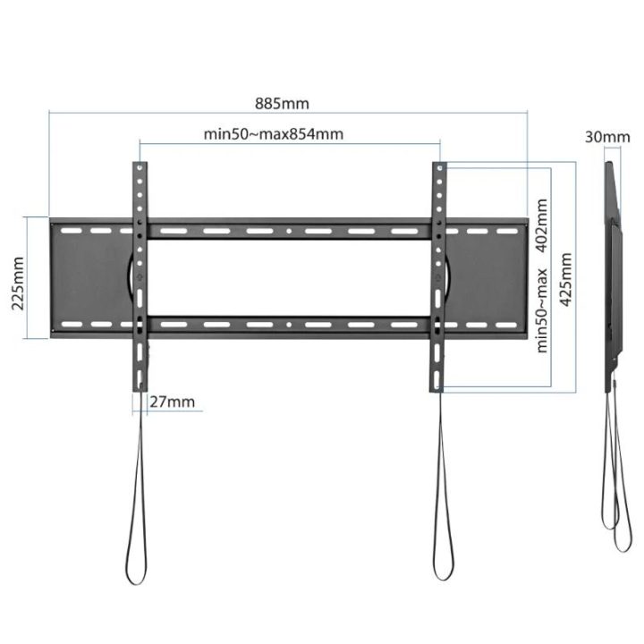 iggual SPTV86 Fixed Wall TV Mount 43"-90" 80kg