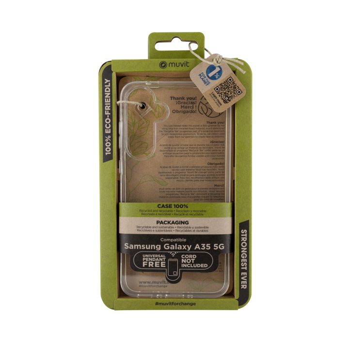 Capa Muvit recycletek para Samsung Galaxy A35 5G transparente…