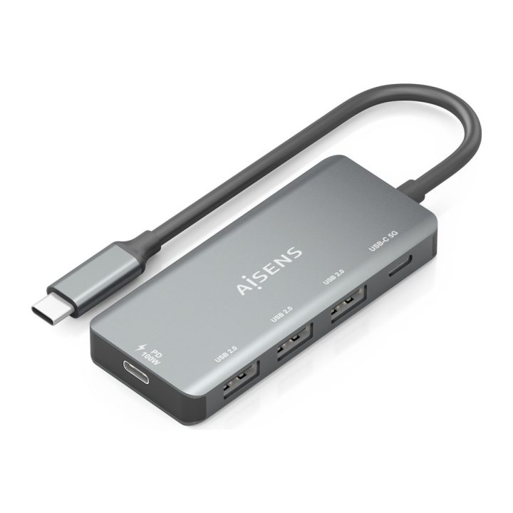 AISENS Hub USB 3.1 USB-C, USB-C/M-1xUSB-C PD 100W+1xUSB-C…