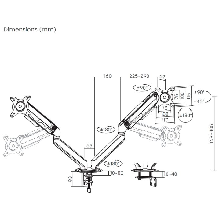 AISENS Soporte de Mesa Eco Contrapeso Giratorio e Inclinable para…
