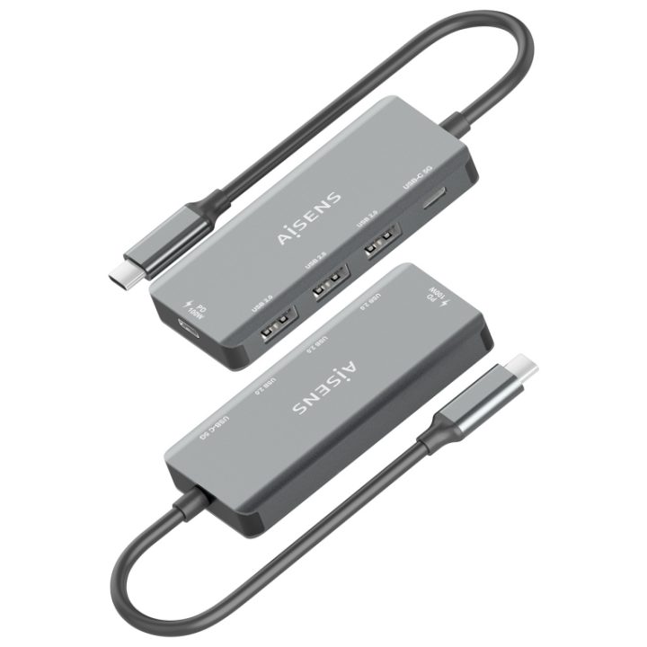 AISENS Hub USB 3.1 USB-C, USB-C/M-1xUSB-C PD 100W+1xUSB-C…