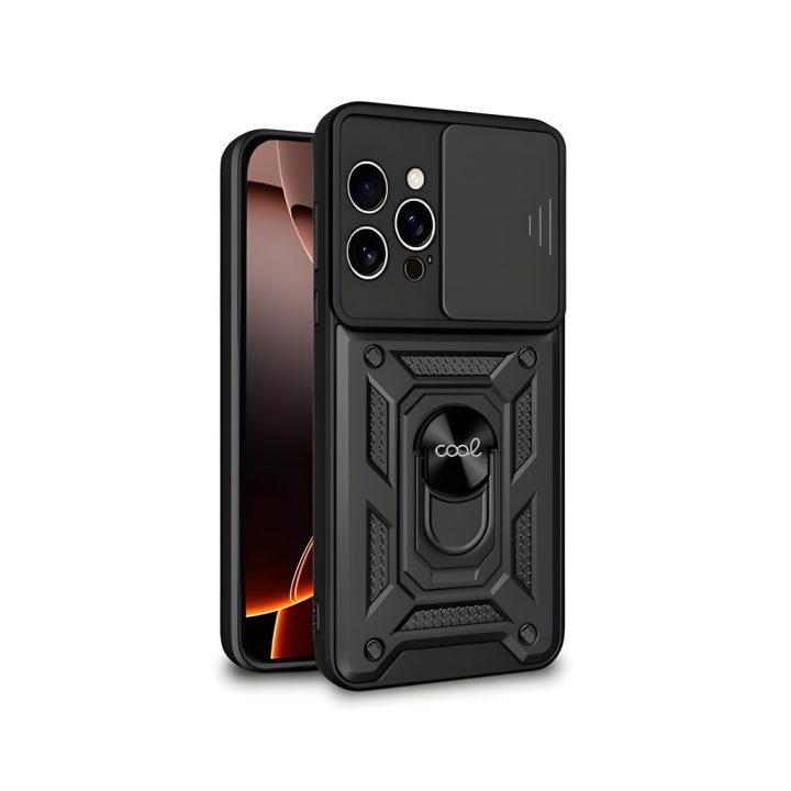 COOL ACCESORIOS Hard Ring Case for iPhone 16 Pro Black…
