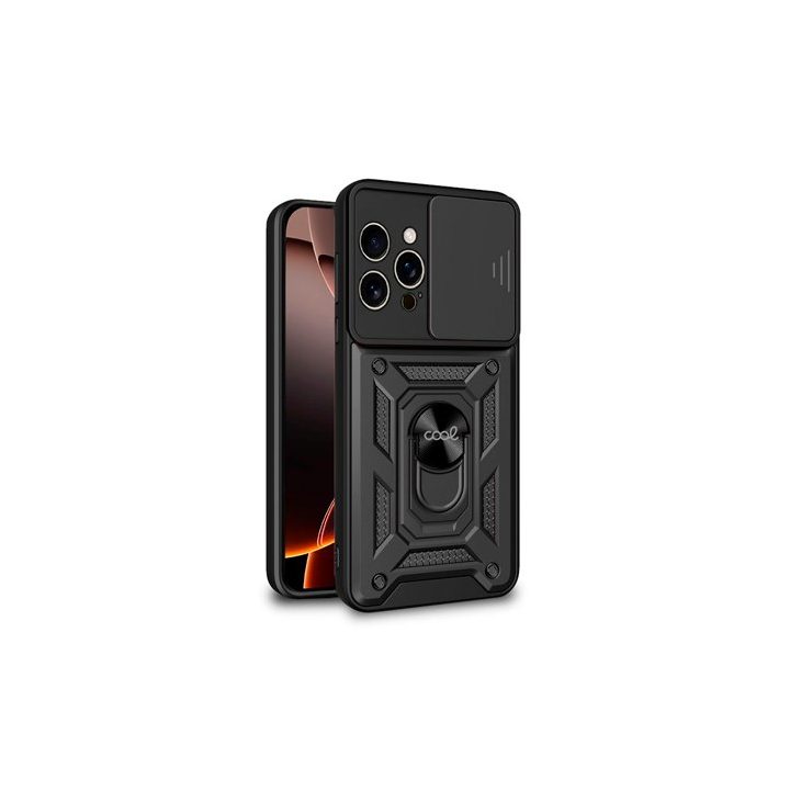 COOL ACCESORIOS Hard Ring Case for iPhone 16 Pro Black…