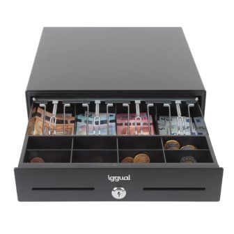 iggual IRON-XS Cash Drawer 33cm 4+8 Black
