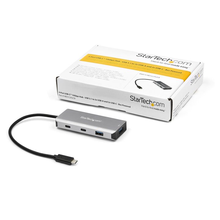 StarTech.com 4-Port USB C Hub - 2x USB A and 2x USB C - USB Type C…