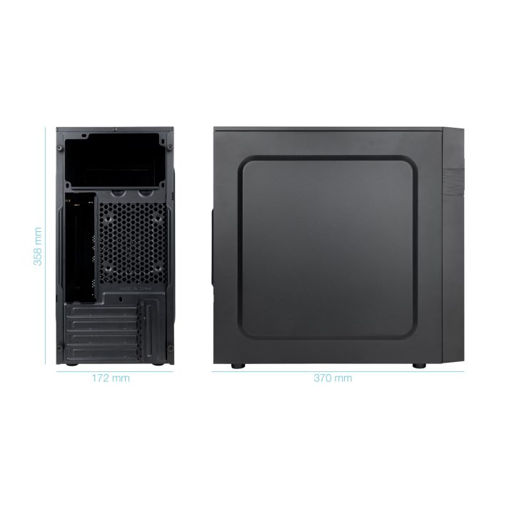 TooQ ISOBOX ULTRA Micro-ATX Mini Tower Case, Black