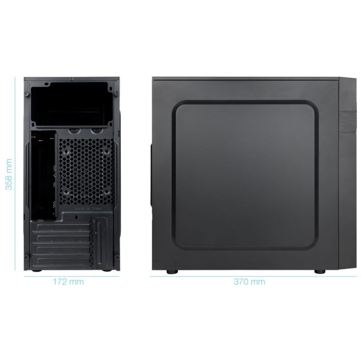 TooQ ISOBOX ULTRA Micro-ATX Mini Tower Case, Black