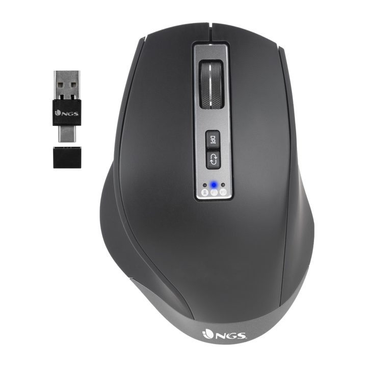 NGS BLUR-RB Right-Handed Gaming Mouse Bluetooth + USB Type-A 3200 DPI