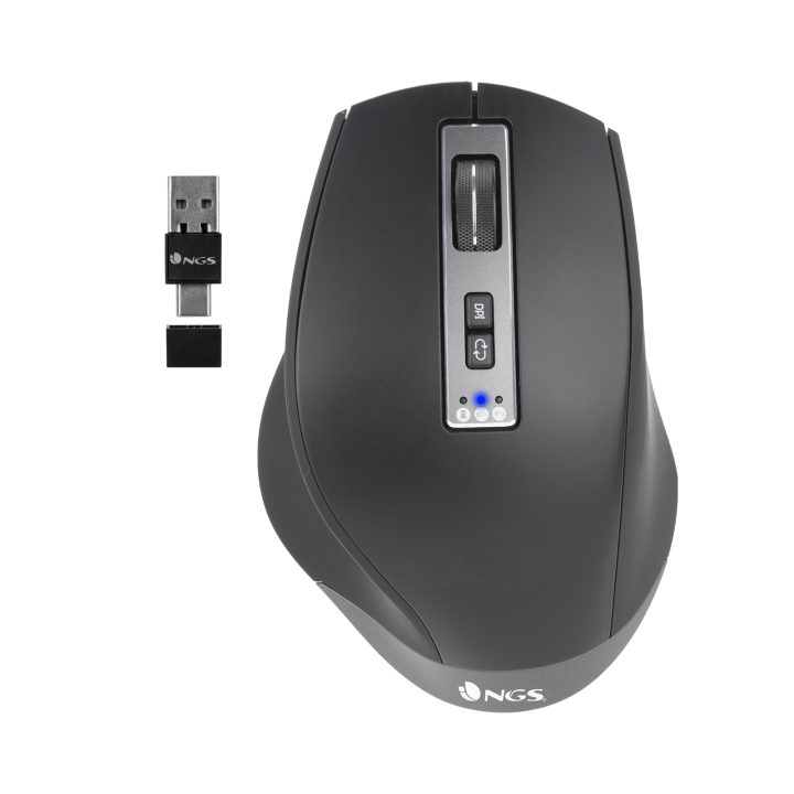 NGS BLUR-RB Right-Handed Gaming Mouse Bluetooth + USB Type-A 3200 DPI
