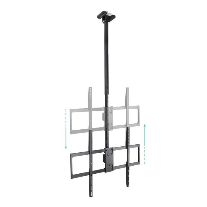 TooQ Suporte de Teto Extensível para Ecrãs 50"-100", Preto