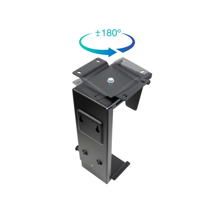 TooQ Metal CPU Stand for Desk/Wall, Black
