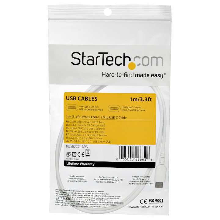 StarTech.com 1m USB-C Charging Cable - Fast Charging and Sync USB 2.0…