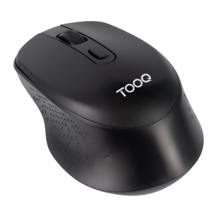 TooQ Ratón inalámbrico, 1600 DPI, 4 Botones, Negro