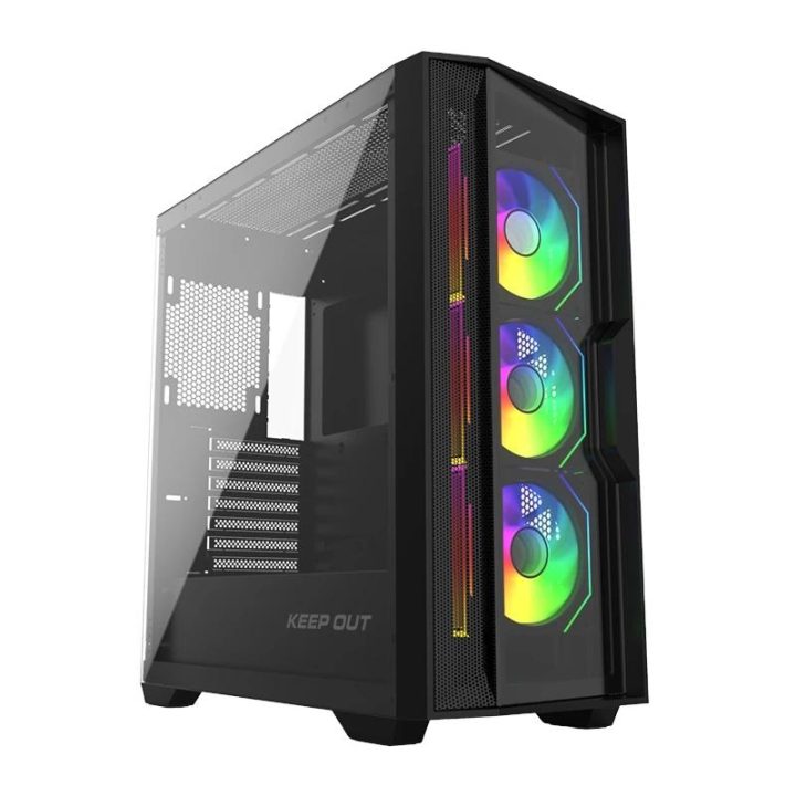 Keep Out M-ATX Case KO XC-500 ARGB USB3 BlackGlass (XC-500 GLASS)